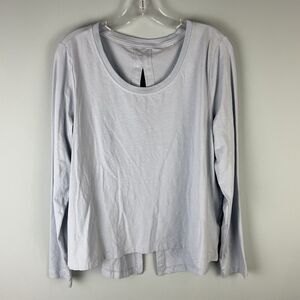 Athleta Keyhole Top Stratford Blue Women's Size Large Long Sleeve S/631814-05